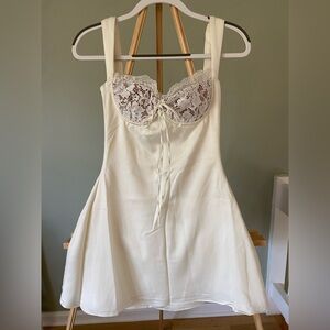 House of CB Cream Lace Mini Dress